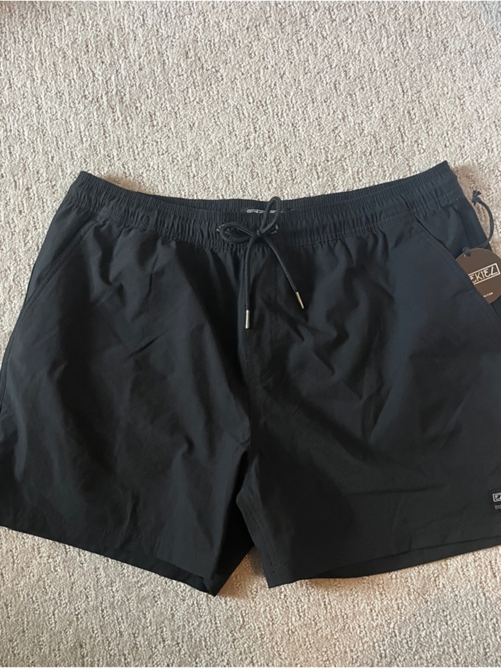 Ezekiel Men's Black Drawstring Waist Shorts